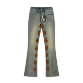 Lost SHDWS Dirty Flared Jeans Blue